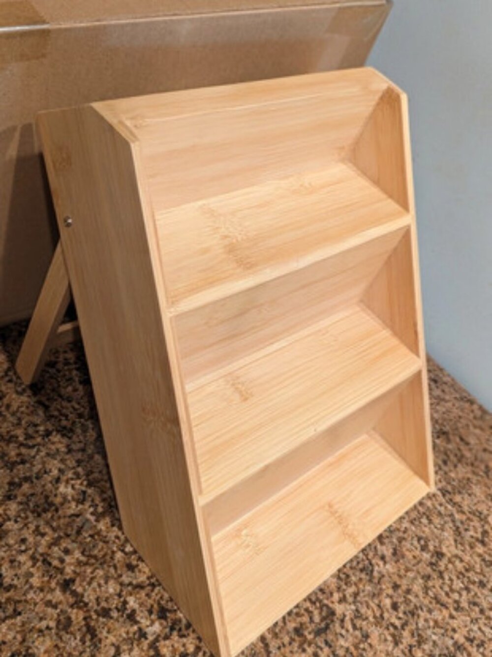 Wooden bamboo storage organizer / Display rack